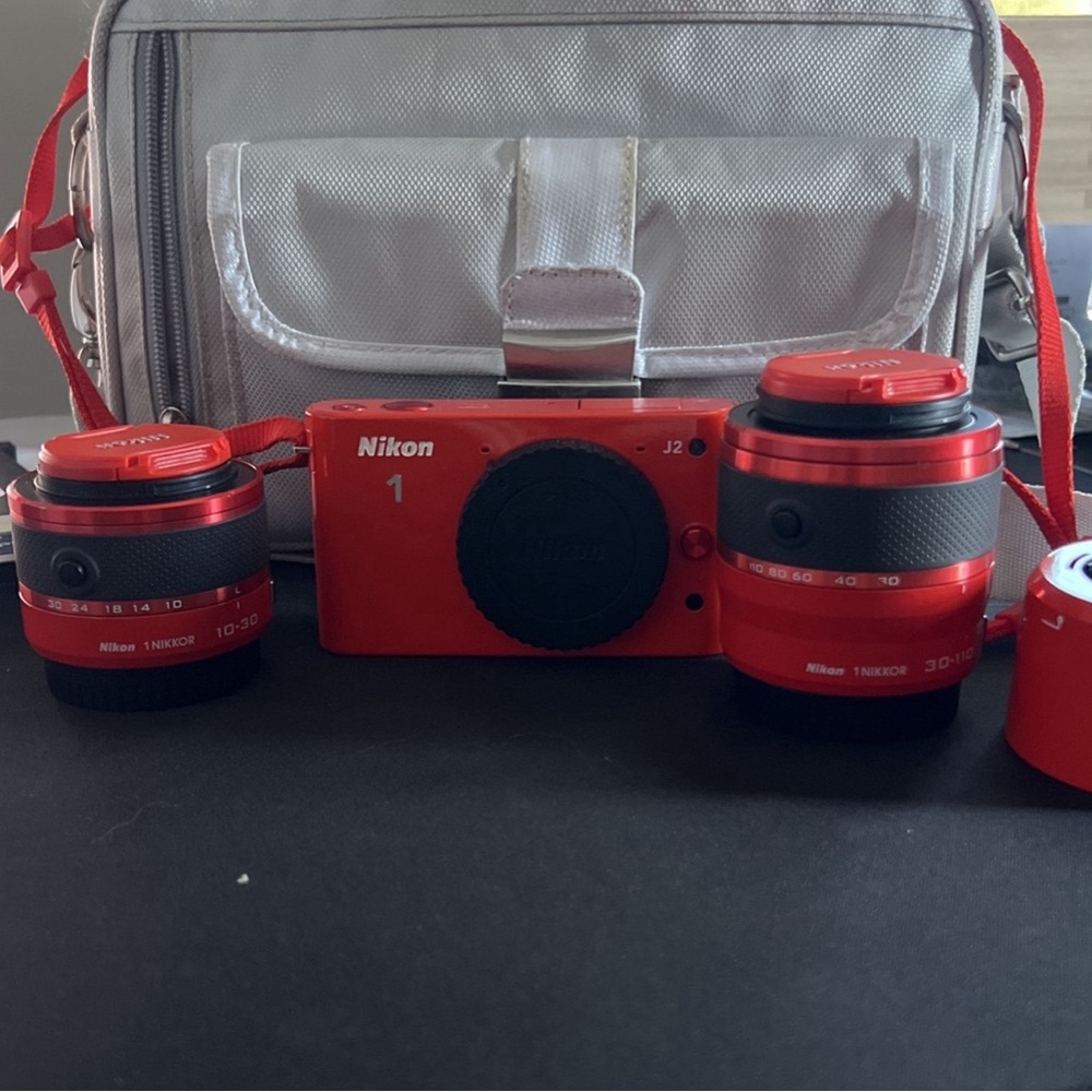 Nikon 1 J2 10.1 MP HD Digital Camera Bundle (Orange)